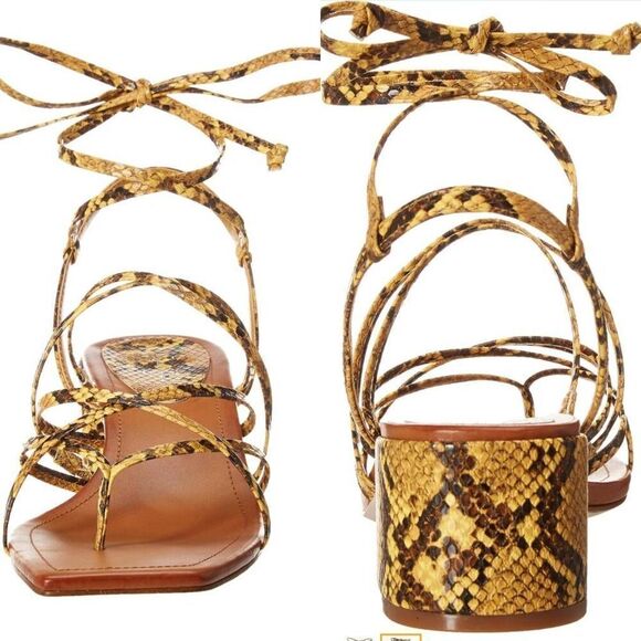 Jessica Simpson Ivelle Block Heeled Strappy Sandal Yellow Size 9.5 - Picture 2 of 10